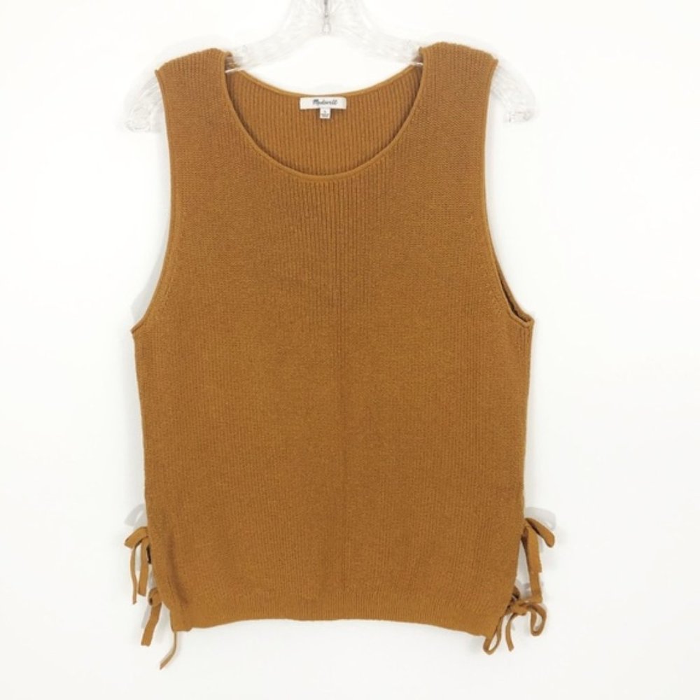 Madewell knit/sweater tank top in mustard yellow